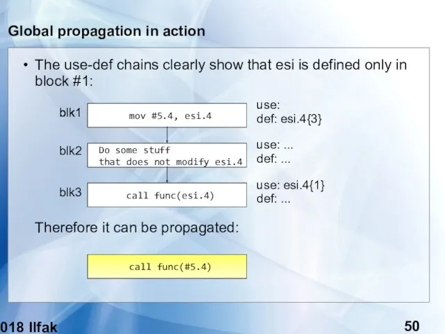 (c) 2018 Ilfak Guilfanov Global propagation in action The use-def