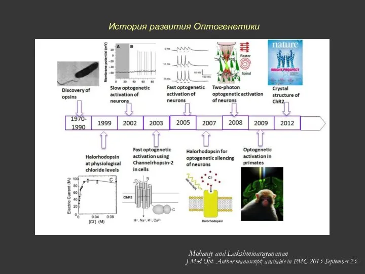 История развития Оптогенетики J Mod Opt. Author manuscript; available in