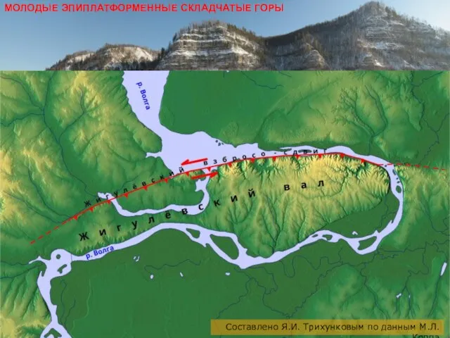 МОЛОДЫЕ ЭПИПЛАТФОРМЕННЫЕ СКЛАДЧАТЫЕ ГОРЫ Цифровая модель рельефа Жигулей Жигулёвские горы
