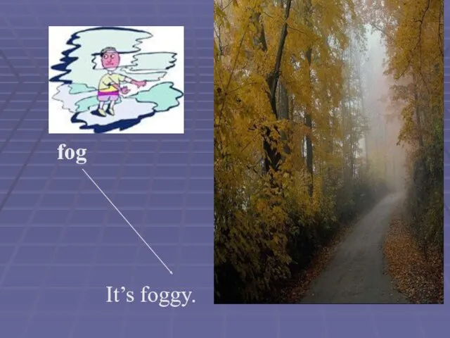 It’s foggy. fog