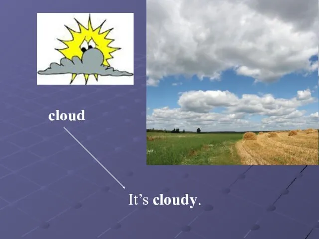 It’s cloudy. cloud