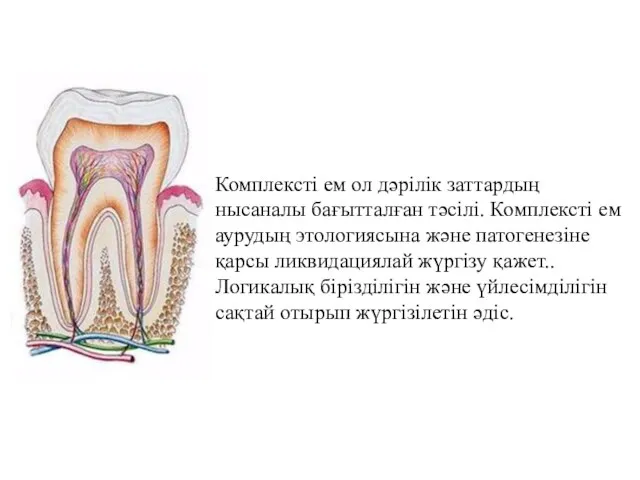 Комплексті ем ол дәрілік заттардың нысаналы бағытталған тәсілі. Комплексті ем