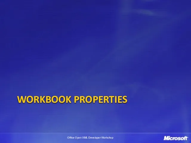 WORKBOOK PROPERTIES