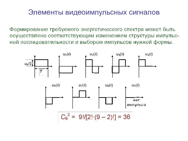 Элементы видеоимпульсных сигналов