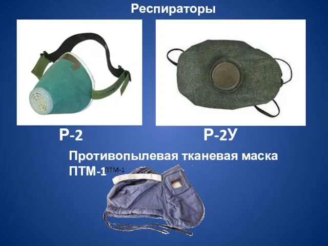 Респираторы Р-2 Р-2У Противопылевая тканевая маска ПТМ-1
