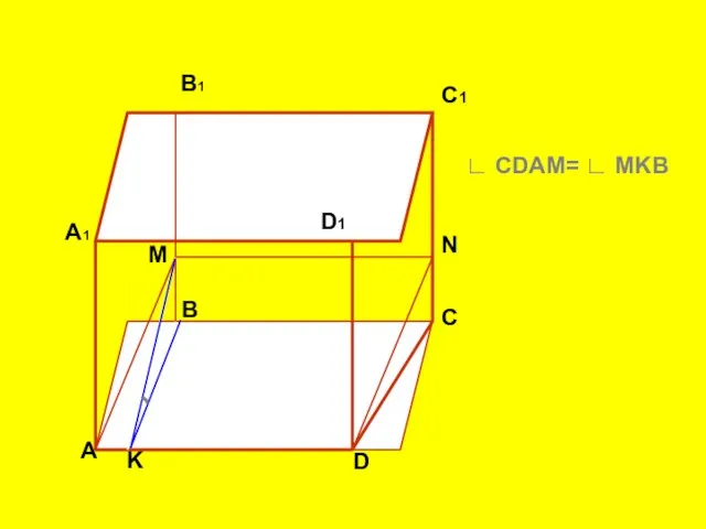 А А1 С С1 В1 D D1 B N M K ∟ CDAM= ∟ MKB