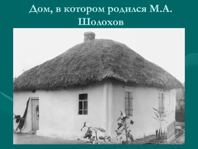 Дом, в котором родился М.А.Шолохов