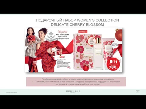 ПОДАРОЧНЫЙ НАБОР WOMEN’S COLLECTION DELICATE CHERRY BLOSSOM Парфюмированный набор с