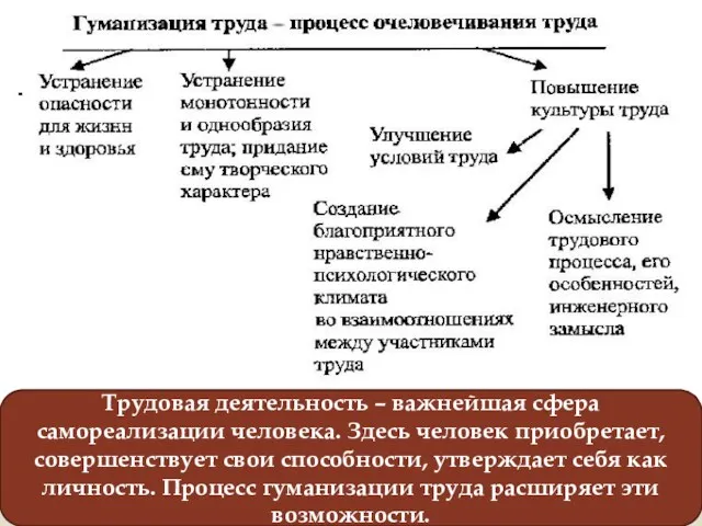 Трудовая деятельность – важнейшая сфера самореализации человека. Здесь человек приобретает,