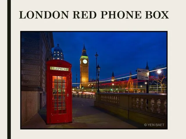 LONDON RED PHONE BOX