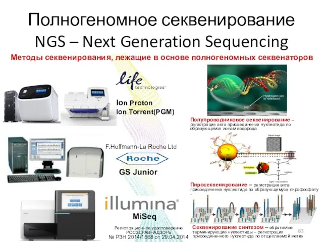 Полногеномное секвенирование NGS – Next Generation Sequencing GS Junior MiSeq