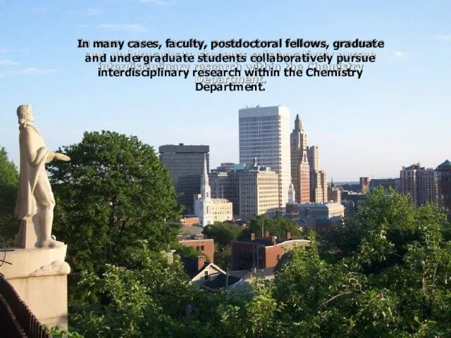 In many cases, faculty, postdoctoral fellows, graduate and undergraduate students