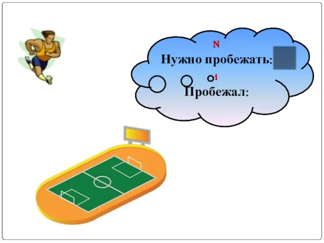 N Нужно пробежать: i Пробежал: 10 Учитель информатики: Кульчинова Ж.С.