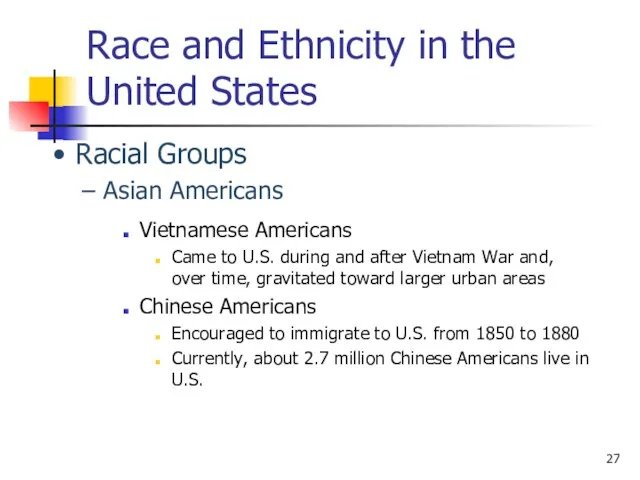 Race and Ethnicity in the United States Vietnamese Americans Came