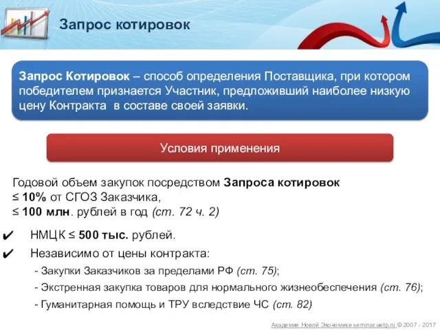 НМЦК ≤ 500 тыс. рублей. Независимо от цены контракта: - Закупки Заказчиков за