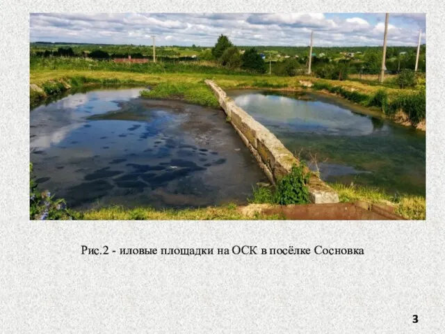 Рис.2 - иловые площадки на ОСК в посёлке Сосновка