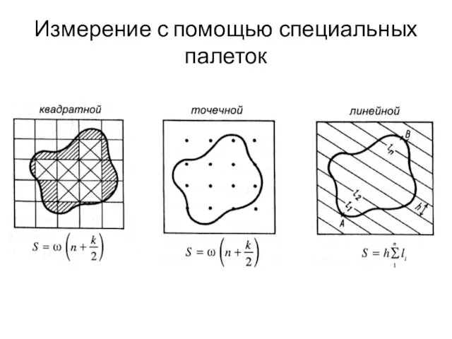 Измерение с помощью специальных палеток