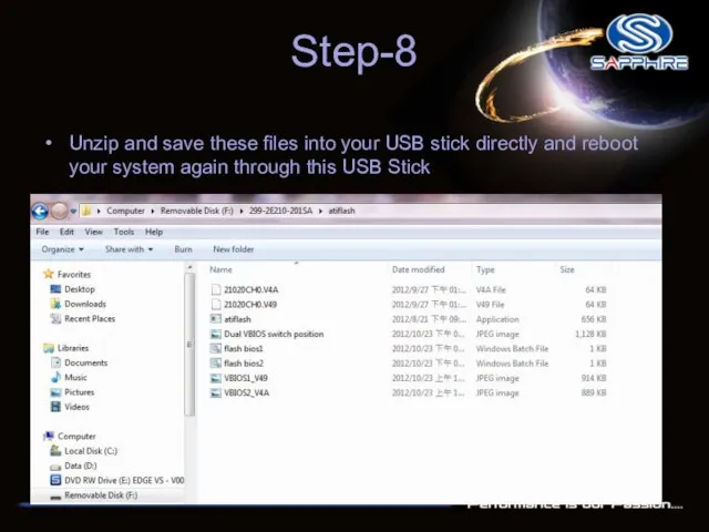 Step-8 Unzip and save these files into your USB stick