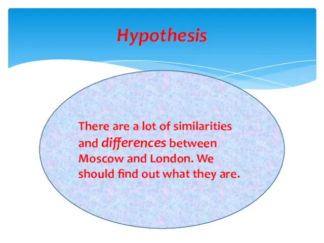 Hypothesis There are a lot of similarities and differences between