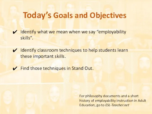 Today’s Goals and Objectives For philosophy documents and a short