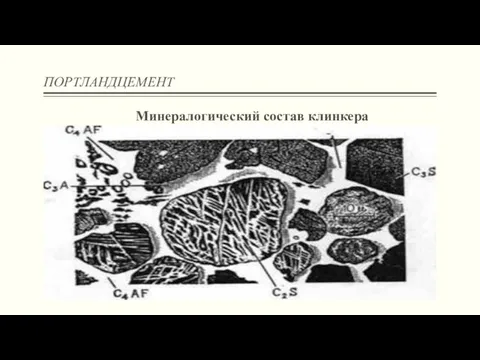 ПОРТЛАНДЦЕМЕНТ Минералогический состав клинкера