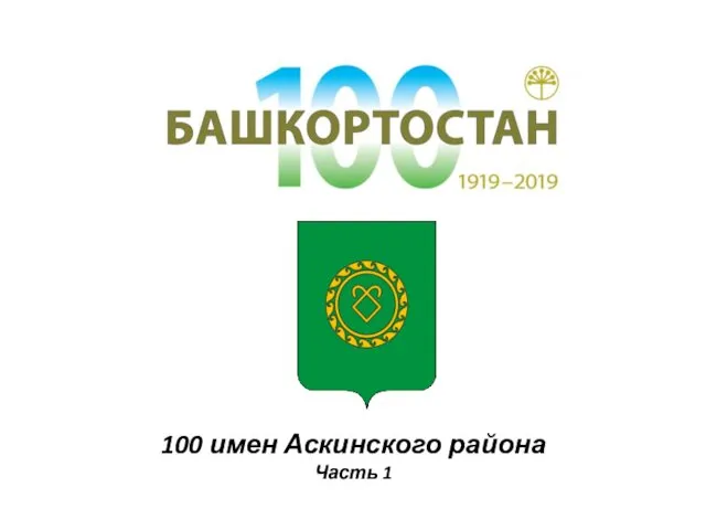 100 имен Аскинского района Часть 1