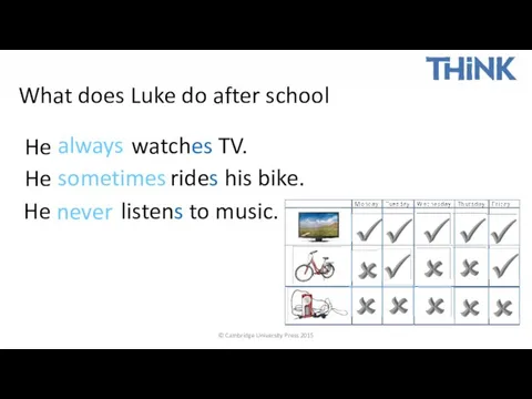 © Cambridge University Press 2015 What does Luke do after