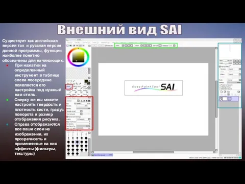 Внешний вид SAI Существует как английская версия так и русская