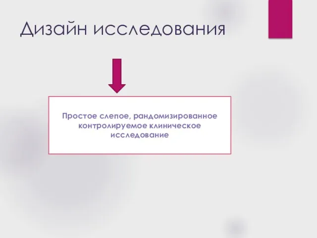 Дизайн исследования Простое слепое, рандомизированное контролируемое клиническое исследование