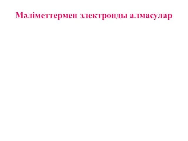 Мәліметтермен электронды алмасулар Мәліметтермен электронды алмасулар. Стандарттар. EDI концепциясы –