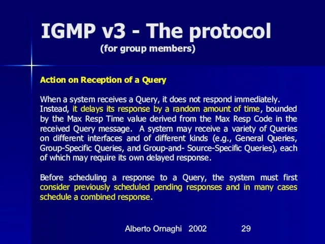 Alberto Ornaghi 2002 IGMP v3 - The protocol (for group