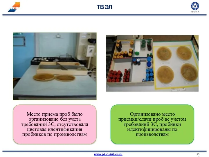 ТВЭЛ Место приема проб было организовано без учета требований 3С,