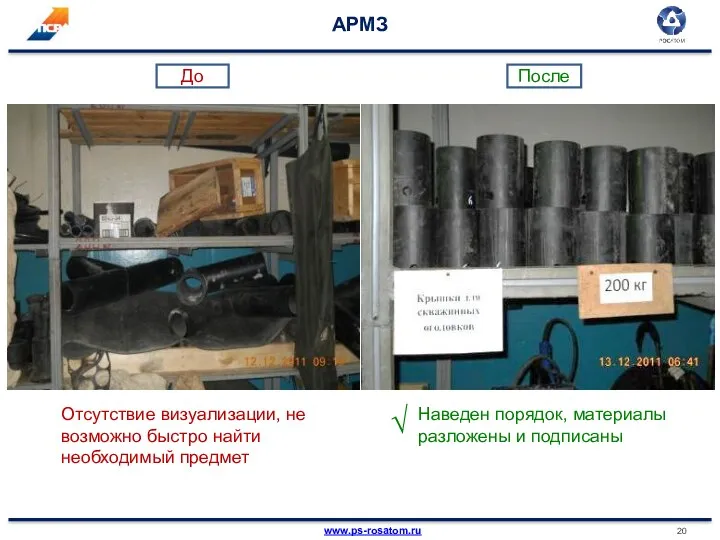 АРМЗ Отсутствие визуализации, не возможно быстро найти необходимый предмет Наведен