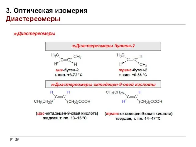 3. Оптическая изомерия Диастереомеры