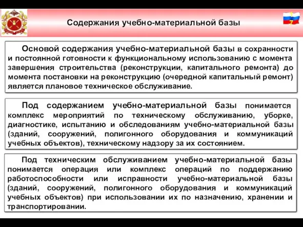 Слайд № 2 Содержания учебно-материальной базы Основой содержания учебно-материальной базы