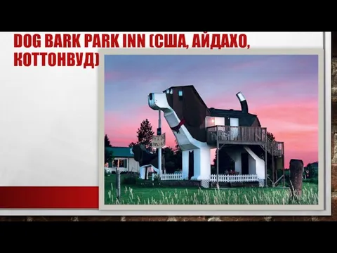 DOG BARK PARK INN (США, АЙДАХО, КОТТОНВУД)