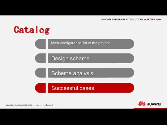 Design scheme Successful cases Scheme analysis Catalog Main configuration list of the project