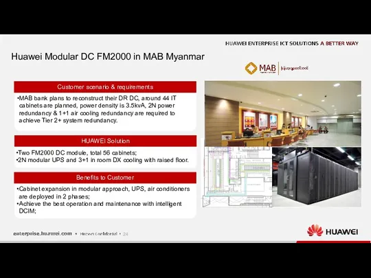 Huawei Modular DC FM2000 in MAB Myanmar Two FM2000 DC module, total 56