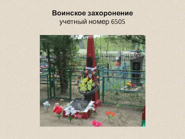 Воинское захоронение учетный номер 6505