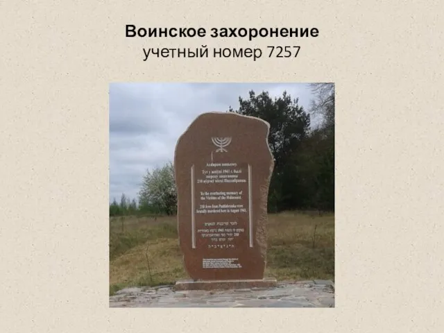 Воинское захоронение учетный номер 7257