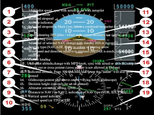 1Autopilot speed, sync with actual or set with autopilot Autopilot