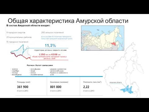 Общая характеристика Амурской области