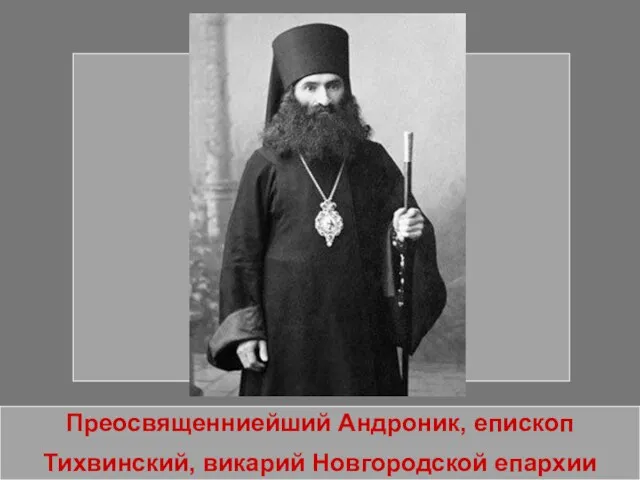 Преосвященниейший Андроник, епископ Тихвинский, викарий Новгородской епархии