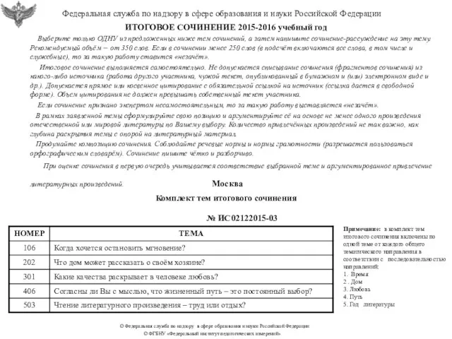 Федеральная служба по надзору в сфере образования и науки Российской