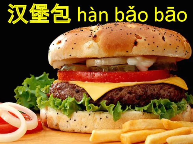 汉堡包 hàn bǎo bāo