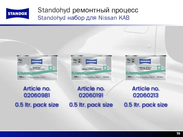 Standohyd ремонтный процесс Standohyd набор для Nissan KAB Article no.