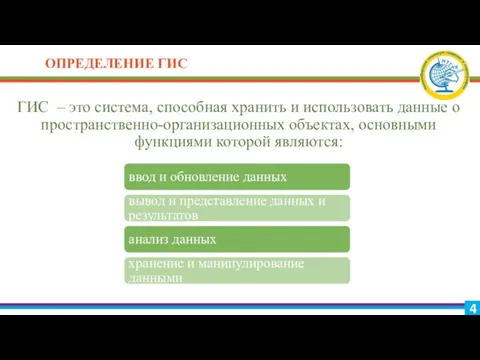 ввод и обновление данных вывод и представление данных и результатов