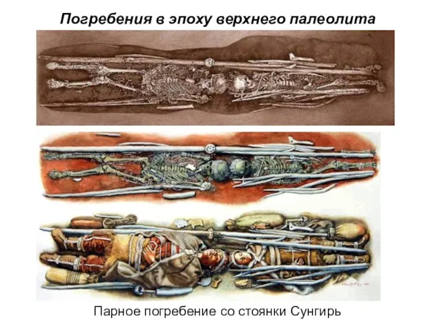 Погребения в эпоху верхнего палеолита Парное погребение со стоянки Сунгирь