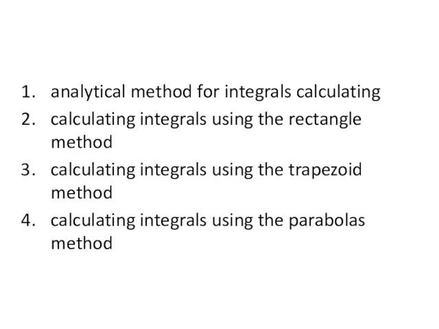 analytical method for integrals calculating calculating integrals using the rectangle