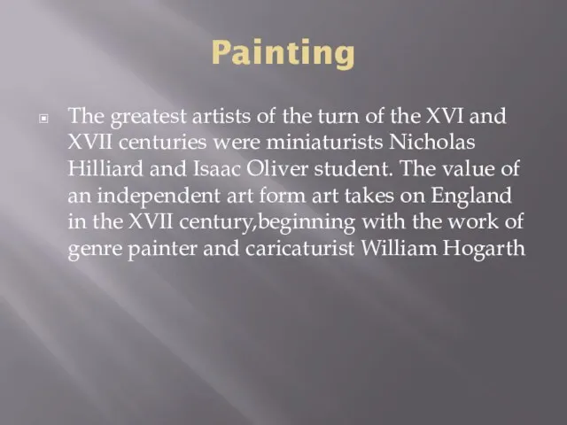 Painting The greatest artists of the turn of the XVI